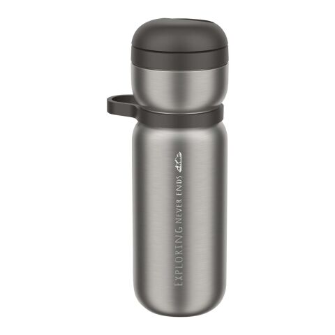 Werbeartikel Mepal Twist 600 ml Thermo-Sportflasche – schwarz – mit Logo bedruckt