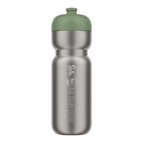 48h Express-Druck Werbeartikel Mepal Pull 800 ml Edelstahl Sportflasche – moosgrün – mit Logo bedruckt