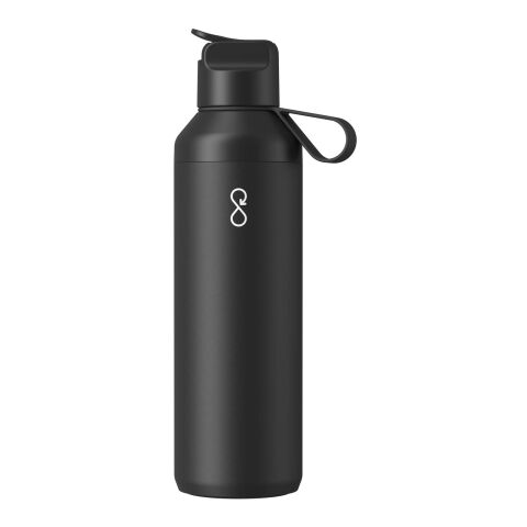 48h Express-Druck Werbeartikel Ocean Bottle Peak GO 710 ml Flasche aus recyceltem Edelstahl – schwarz – mit Logo bedruckt