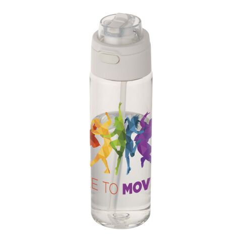 Theron 700 ml RCS Trinkflasche aus recyceltem Kunststoff mit Multifunktionsdeckel und Klappstrohhalm