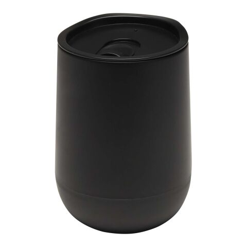 48h Express-Druck Werbeartikel Corzo 360 ml doppelwandiger Isolierbecher – schwarz – mit Logo bedruckt