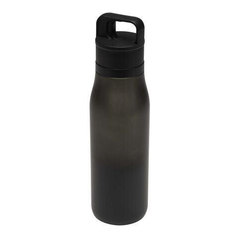 48h Express-Druck Werbeartikel SMART 500 ml RCS doppelwandiger vakuumisolierter One-Touch Becher aus recyceltem Edelstahl – schwarz – mit Logo