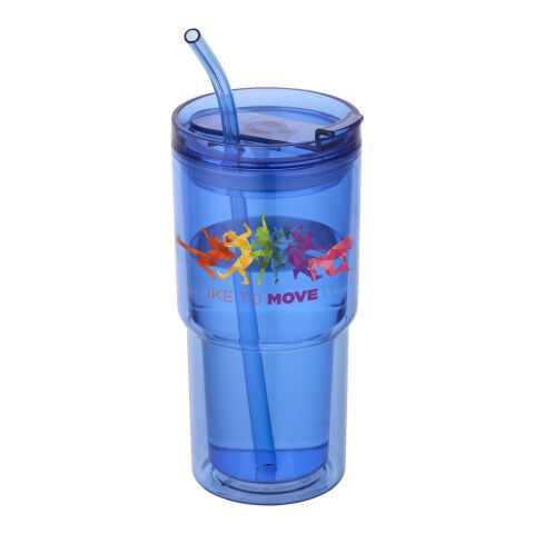 48h Express-Druck Werbeartikel Archer 480 ml doppelwandiger Becher – royalblau – mit Logo bedruckt