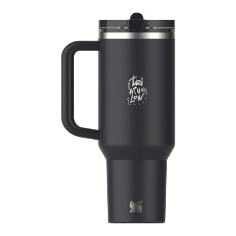 48h Express-Druck Werbeartikel Stanley Quencher® ProTour 1180 ml Thermobecher aus recyceltem Edelstahl mit Flip Strohhalm – schwarz – mit Logo