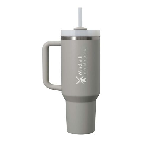 48h Express-Druck Werbeartikel Stanley Quencher® H2.0 FlowState™ 890 ml Thermobecher aus recyceltem Edelstahl – grau – mit Logo bedruckt