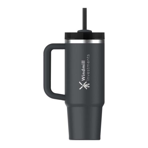 48h Express-Druck Werbeartikel Stanley Quencher® H2.0 FlowState™ 890 ml Thermobecher aus recyceltem Edelstahl – schwarz – mit Logo bedruckt