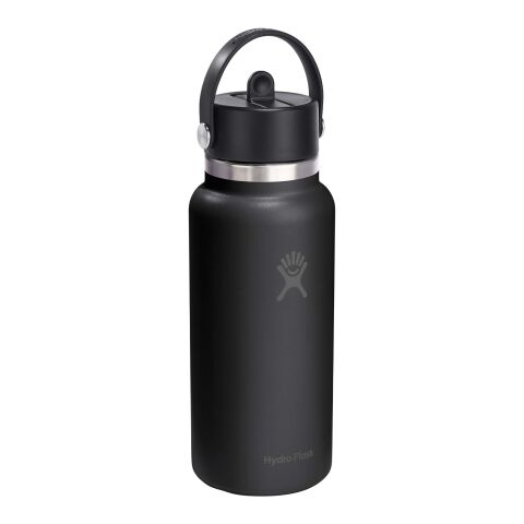 Hydro Flask Wide Mouth 946 ml isolierte Edelstahl Trinkflasche mit Strohhalmverschluss weiss