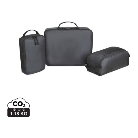 Renew AWARE™ rPET 3-teiliges Packing-Cube-Set schwarz | ohne Werbeanbringung | Nicht verfügbar | Nicht verfügbar