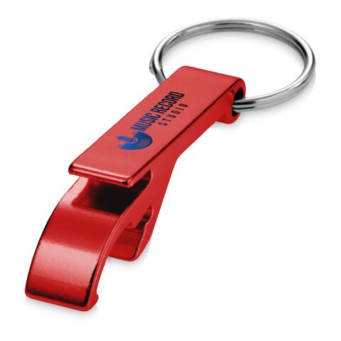 Tao Schlüsselanhänger mit Flaschen- und Dosenöffner aus recyceltem RCS Aluminium Standard | rot | ohne Werbeanbringung | Nicht verfügbar | Nicht verfügbar
