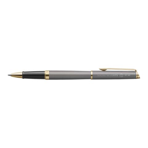 Werbeartikel Waterman Hemisphere Tintenroller F – grau – mit Logo bedruckt