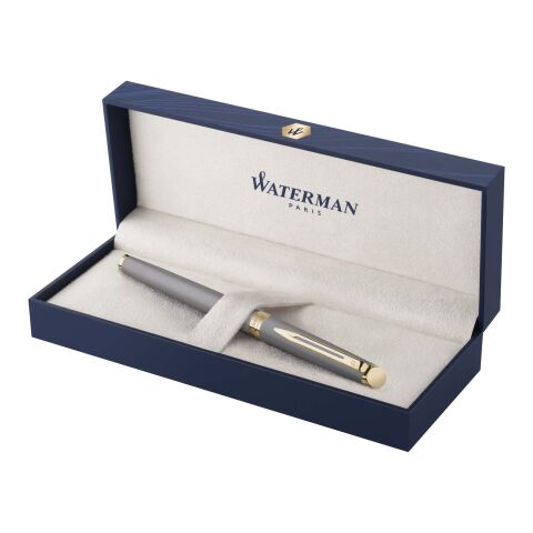 Werbeartikel Waterman Hemisphere Füllfederhalter M – grau – mit Logo bedruckt
