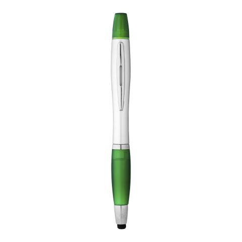 Nash Stylus Kugelschreiber und Marker silber mit farbigem Griff Standard | silber-grün | ohne Werbeanbringung | Nicht verfügbar | Nicht verfügbar