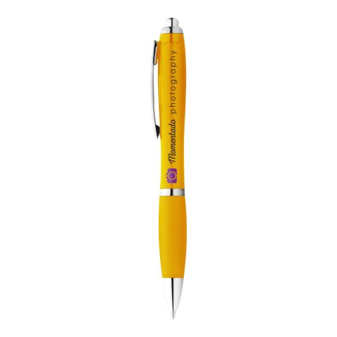 Nash Kugelschreiber mit farbigem Schaft und Griff - blaue Tinte Standard | gelb | ohne Werbeanbringung | Nicht verfügbar | Nicht verfügbar