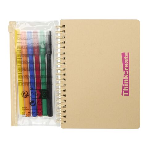 Squiggle B6 Hardcover Notizbuch mit Marker-Set