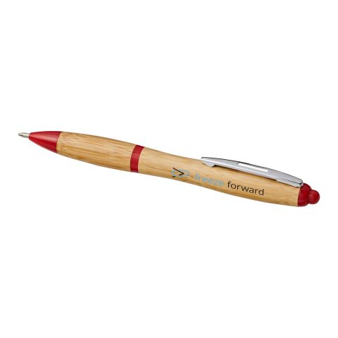 Nash Kugelschreiber aus Bambus Standard | beige-rot | ohne Werbeanbringung | Nicht verfügbar | Nicht verfügbar