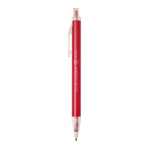 48h Express-Druck Werbeartikel Spectrum Kugelschreiber aus recyceltem Aluminium blaue Tinte – rot – mit Logo bedruckt