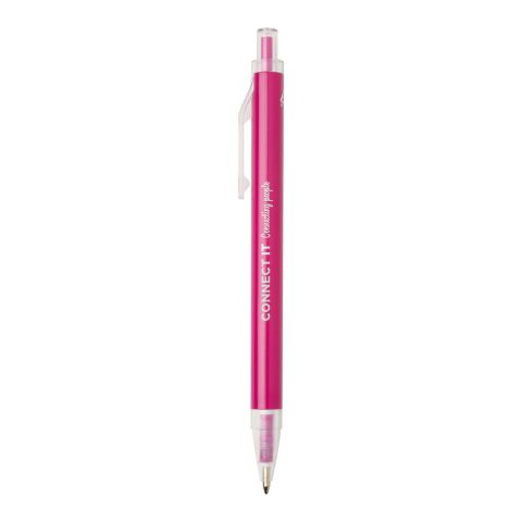 48h Express-Druck Werbeartikel Spectrum Kugelschreiber aus recyceltem Aluminium blaue Tinte – rosa – mit Logo bedruckt