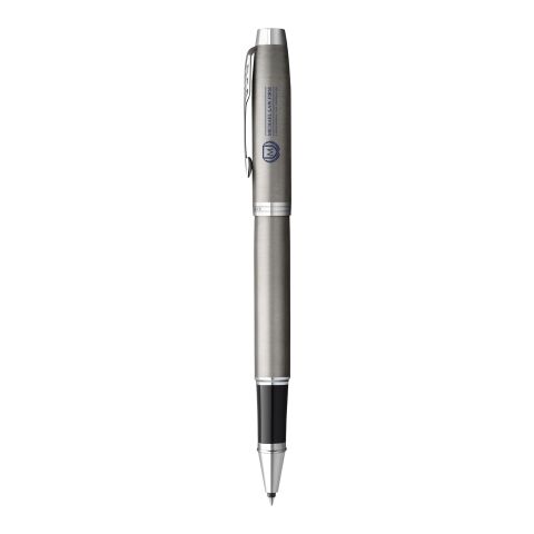 Werbeartikel Parker IM Tintenroller in schwarz und silber – Silber – mit Logo bedruckt
