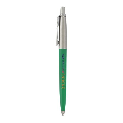 48h Express-Druck Nachhaltiger Werbeartikel Parker Jotter Recycled Kugelschreiber (blaue Mine) – grün – mit Logo bedruckt