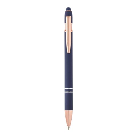 48h Express-Druck Werbeartikel Nanna Kugelschreiber mit Roségold Finish (blaue Mine) – Ozeanblau – mit Logo bedruckt