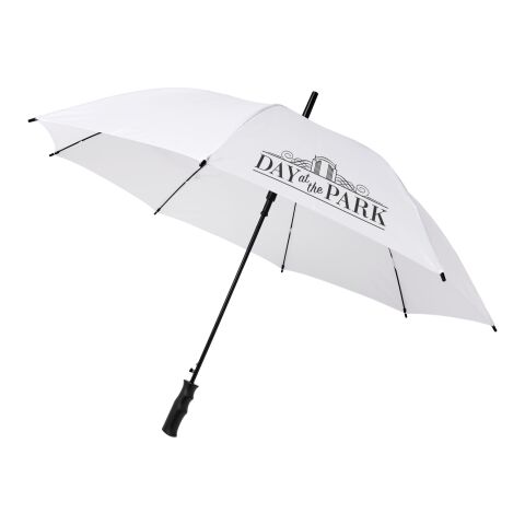 Werbeartikel Bella 23" Automatiksturmschirm – weiss – mit Logo bedruckt