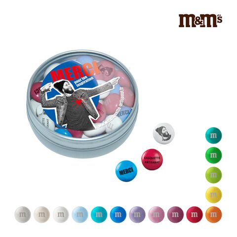 Personalisierte M&amp;M&#039;S® Klarsichtbox 4-farbiger Tampondruck | Grüne Linsen