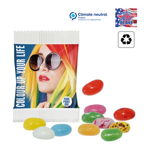 Jelly Beans im Papiertütchen 4-farbiger Digital- oder Flexodruck