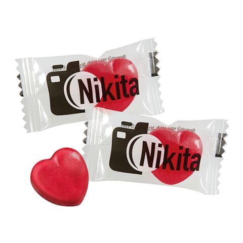 Herz-Bonbons im Flowpack