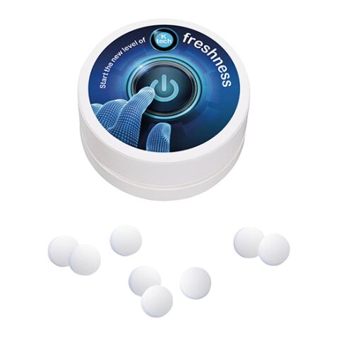 Papier XS-Taschendose mit Pfefferminzpastillen, 10g ohne Werbeanbringung