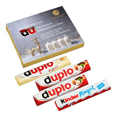 4er &quot;Advent&quot;s-Duplo-Pack (2x Duplo klassisch, 1x Duplo weiß und 1x Kinder Riegel) ohne Werbeanbringung