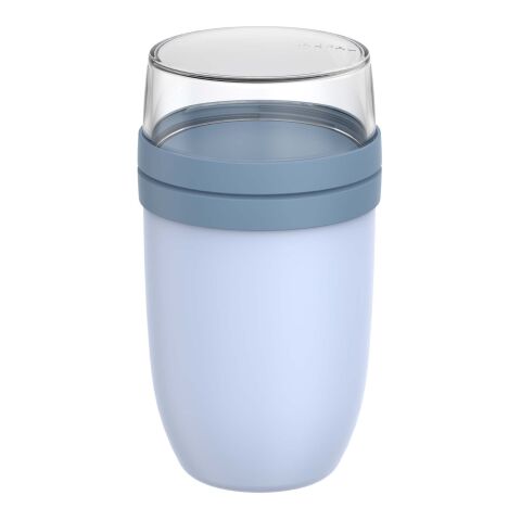 Werbeartikel Mepal Ellipse 750+300 ml isolierter Lunchpot – blau – mit Logo bedruckt