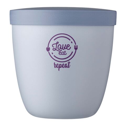 48h Express-Druck Werbeartikel Mepal Ellipse 500 ml Snackpot – transparent blau – mit Logo bedruckt