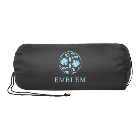 Werbeartikel Lily RPET Decke aus Coral Fleece – dunkelblau – mit Logo bedruckt