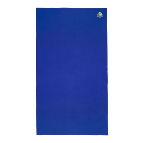 Werbeartikel Pieter ultraleichtes und schnell trocknendes GRS Handtuch 100 × 180 cm – royalblau – mit Logo bedruckt