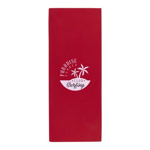 Werbeartikel Althea Sporthandtuch 30 × 80 cm – rot – mit Logo bedruckt