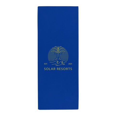 Werbeartikel Althea Sporthandtuch 30 × 80 cm – royalblau – mit Logo bedruckt