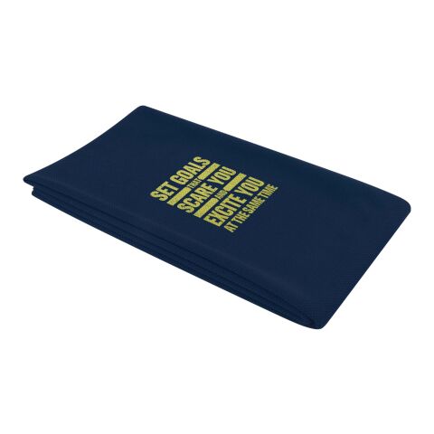 48h Express-Druck Werbeartikel Althea Sporthandtuch 70 × 140 cm – navy – mit Logo bedruckt