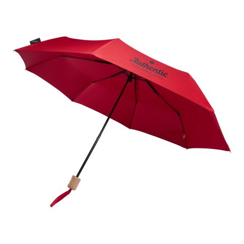 Werbeartikel Dane 21" RPET Regenschirm – rot – mit Logo bedruckt
