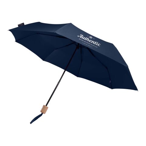 Werbeartikel Dane 21" RPET Regenschirm – navy – mit Logo bedruckt