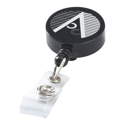 48h Express-Druck Werbeartikel Lech Rollerclip – schwarz – mit Logo bedruckt