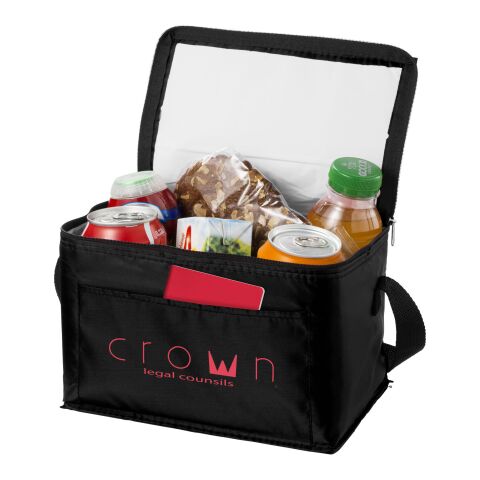 Werbeartikel Kumla Lunch Kühltasche – schwarz – mit Logo bedruckt