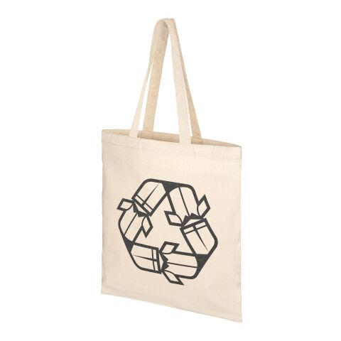Werbeartikel Pheebs Tragetasche aus recycelter Baumwolle,  210 g/m² – natur  – mit Logo bedruckt
