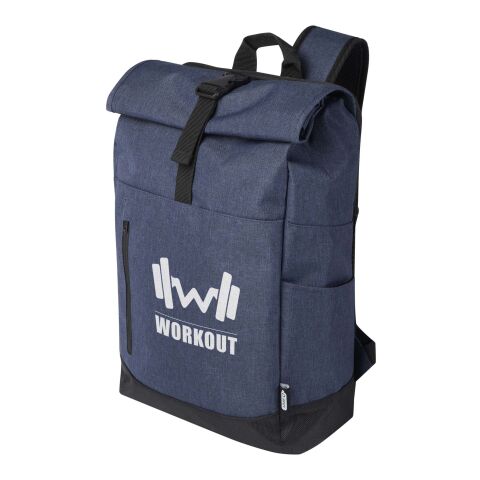Werbeartikel Hoss 15,6" Rolltop Laptop-Rucksack – navy – mit Logo bedruckt
