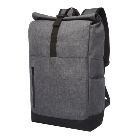 Hoss 15,6&quot; Rolltop Laptop-Rucksack Standard | mausgrau-schwarz | ohne Werbeanbringung | Nicht verfügbar | Nicht verfügbar