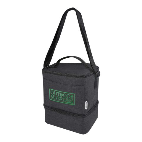 Nachhaltiger Werbeartikel Tundra rPET Lunch Kühltasche für 9 Dosen – Heather Charcoal – mit Logo bedruckt