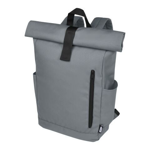 Byron 15,6&quot; GRS Recycled PET Roll-Top Rucksack 18 L Standard | hellgrau | ohne Werbeanbringung | Nicht verfügbar | Nicht verfügbar | Nicht verfügbar