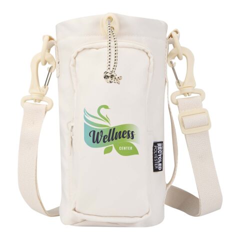 Nachhaltiger Werbeartikel Trip Aware™ Recycelte Reisetasche für Flaschen 2 L – elfenbeinweiss – mit Logo bedruckt