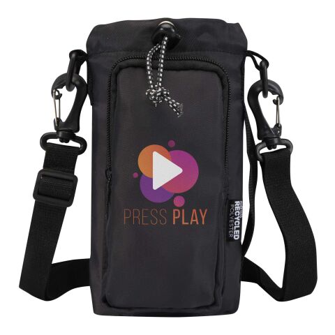 Nachhaltiger Werbeartikel Trip Aware™ Recycelte Reisetasche für Flaschen 2 L – schwarz – mit Logo bedruckt