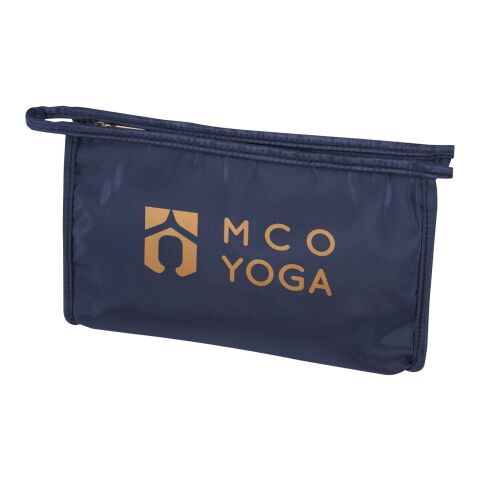 Nachhaltiger Werbeartikel Muse GRS RPET Kosmetiktasche – navy – mit Logo bedruckt
