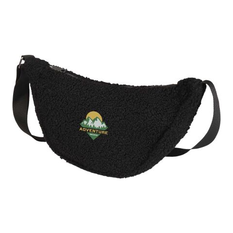 Nachhaltiger Werbeartikel Bear GRS-recycelte Sherpa Gürteltasche 3 L – schwarz – mit Logo bedruckt